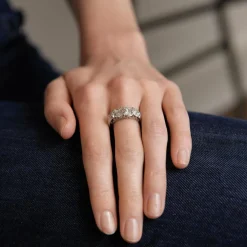 Bague Jarretière 5 Diamants