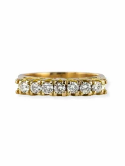 Bague jarretière diamants or jaune