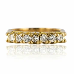 Bague jarretière diamants or jaune