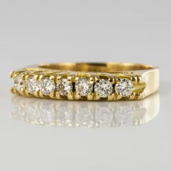 Bague jarretière diamants or jaune