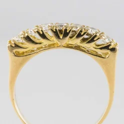 Bague jarretière diamants or jaune