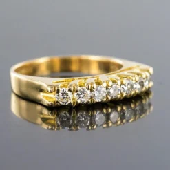 Bague jarretière diamants or jaune
