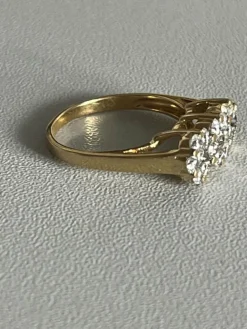 Bague Jarretière Or Jaune Diamants