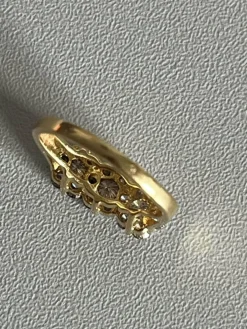 Bague Jarretière Or Jaune Diamants