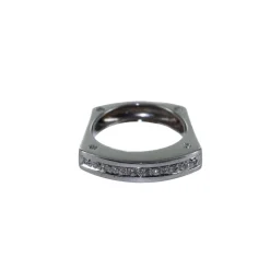 Bague Jarretière pavée de diamants