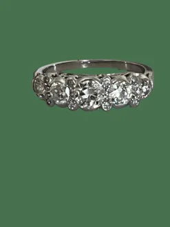 Bague Jarretière Platine Diamants 1,00 ct