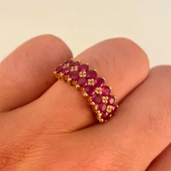 Bague Jarretière Rubis