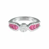 Bague Jarretière Rubis et Diamants