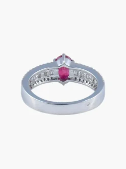 Bague Jarretière Rubis et Diamants