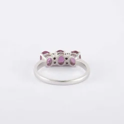 Bague Jarretière Rubis et Diamants