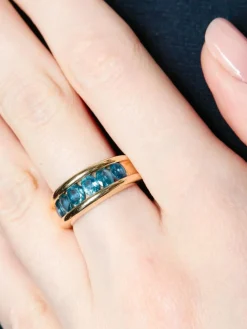 Bague Jarretière Saphirs