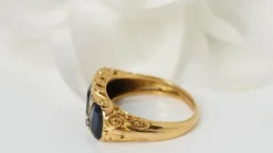 Bague Jarretière Saphirs Diamants