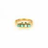 Bague jarretière turquoises en or rose