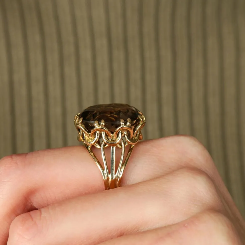 BAGUE "JELAIM" OR & QUARTZ