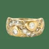 Bague jonc or jaune et Diamant
