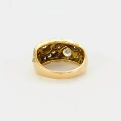 Bague jonc or jaune et Diamant