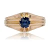 Bague jonc ancien saphir