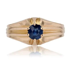 Bague jonc ancien saphir