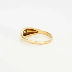 Bague Jonc Anglais Diamant Or Jaune