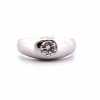 Bague jonc anglais Or blanc Diamant