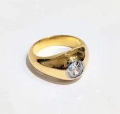 Bague jonc diamant