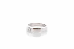 Bague jonc diamant en or 18k