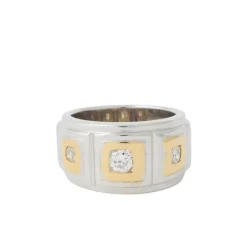 Bague jonc diamants