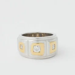 Bague jonc diamants