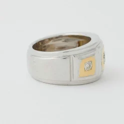 Bague jonc diamants