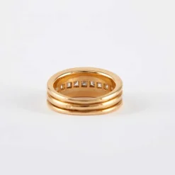 Bague Jonc Diamants carrés
