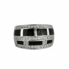 BAGUE JONC EMAILLÉE DIAMANTS