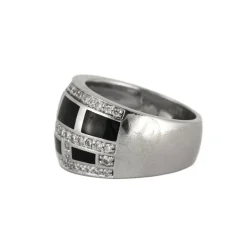 BAGUE JONC EMAILLÉE DIAMANTS