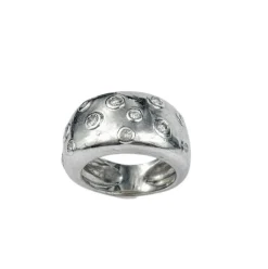 Bague Jonc en Or Blanc, Diamant