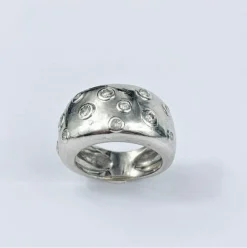 Bague Jonc en Or Blanc, Diamant