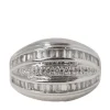 Bague Jonc en Or blanc et Diamants