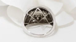 Bague Jonc en Or blanc et Diamants