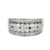 Bague jonc en or gris et diamants