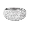 Bague jonc en or gris pavée de diamants