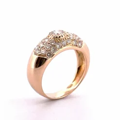 Bague jonc en Or jaune & Diamants