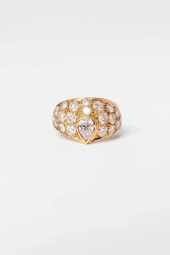 Bague Jonc en or jaune et diamants