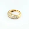 Bague jonc en or jaune et diamants