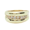 Bague jonc en or jaune et diamants