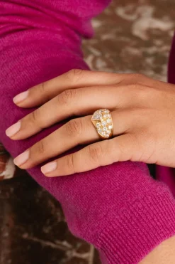 Bague Jonc en or jaune et diamants