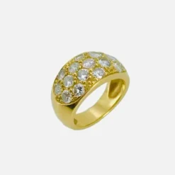 Bague Jonc en or jaune et diamants