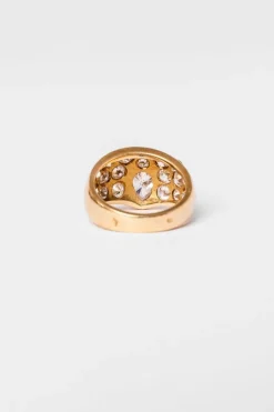 Bague Jonc en or jaune et diamants