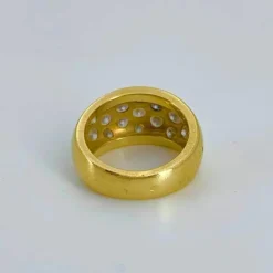 Bague Jonc en or jaune et diamants