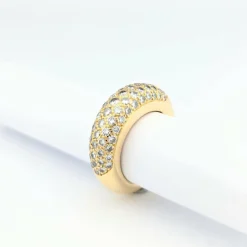Bague jonc en or jaune et diamants