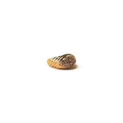 Bague jonc godronnée