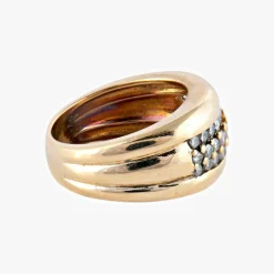 BAGUE JONC OR & DIAMANTS