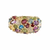 BAGUE JONC OR & PIERRES